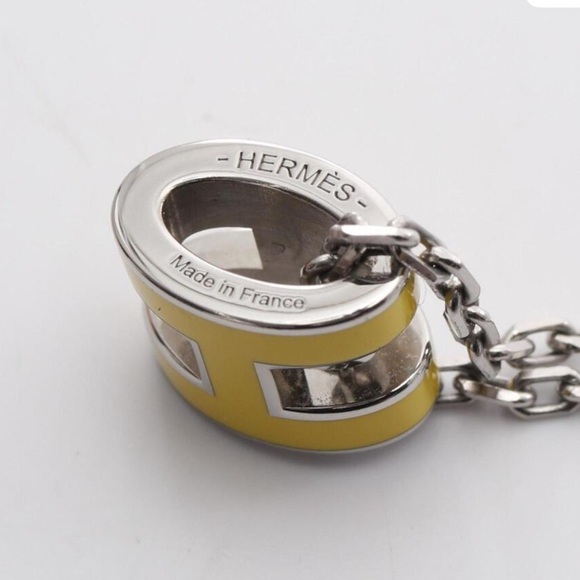 Hermès Pop H Necklace Regular Size Yellow Palladium (Not Mini) NIB Silver tone - Picture 4 of 12